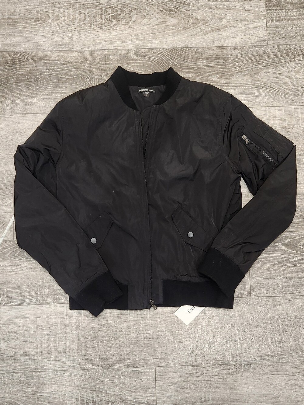 James Perce Womens Black Bomber Jacket